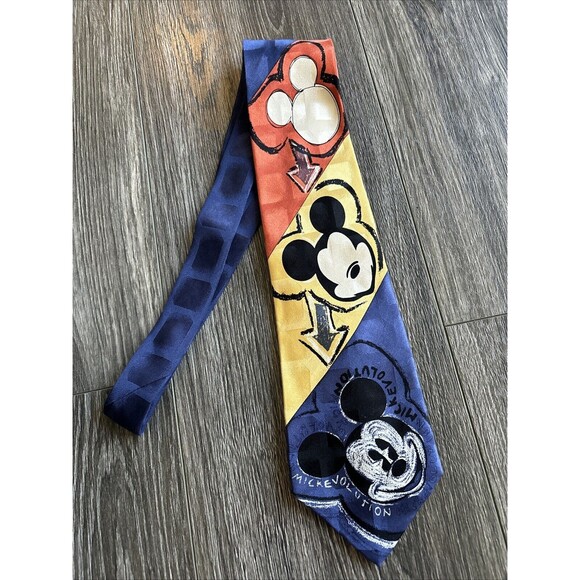 Atlas Design Mickey & Co. Disney 100% Silk Tie Mickevolution Goteborg Sweden New - Picture 3 of 10
